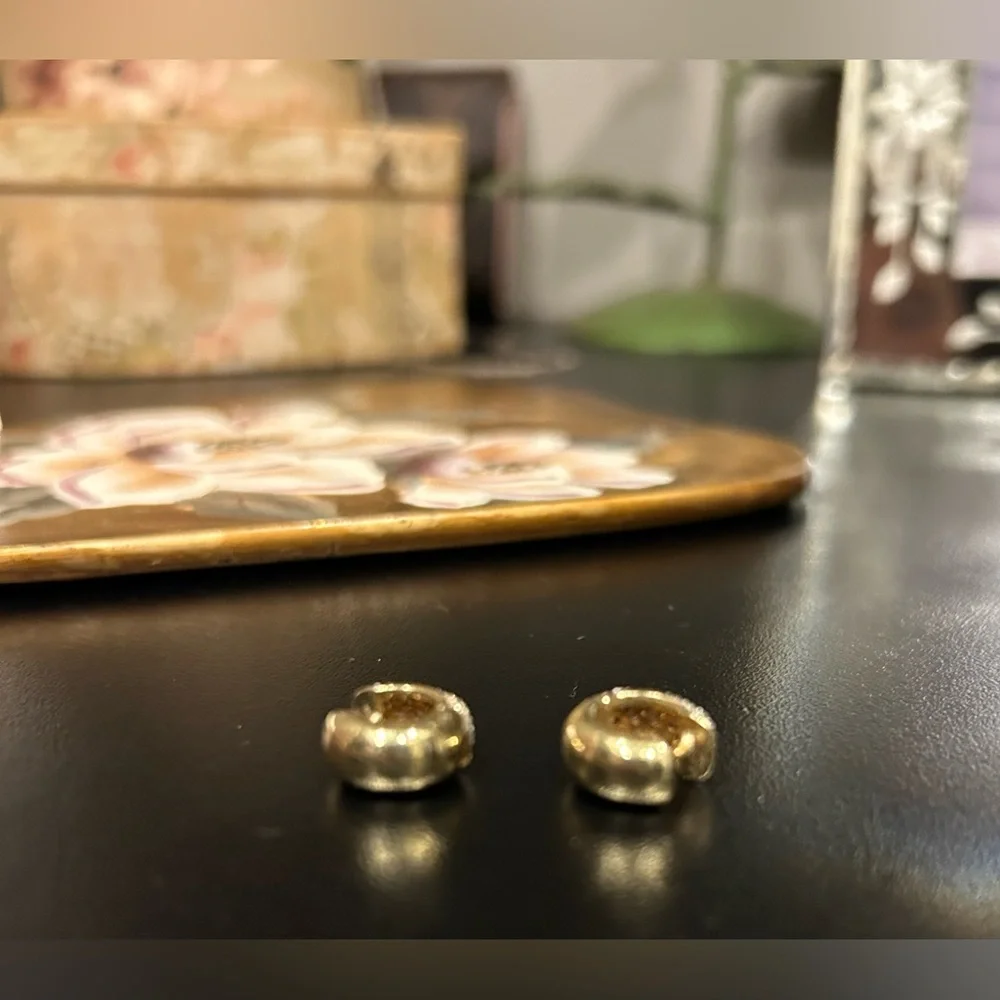 18 Karat Gold and Pave Diamond Huggie Earrings - Picture 5 of 13